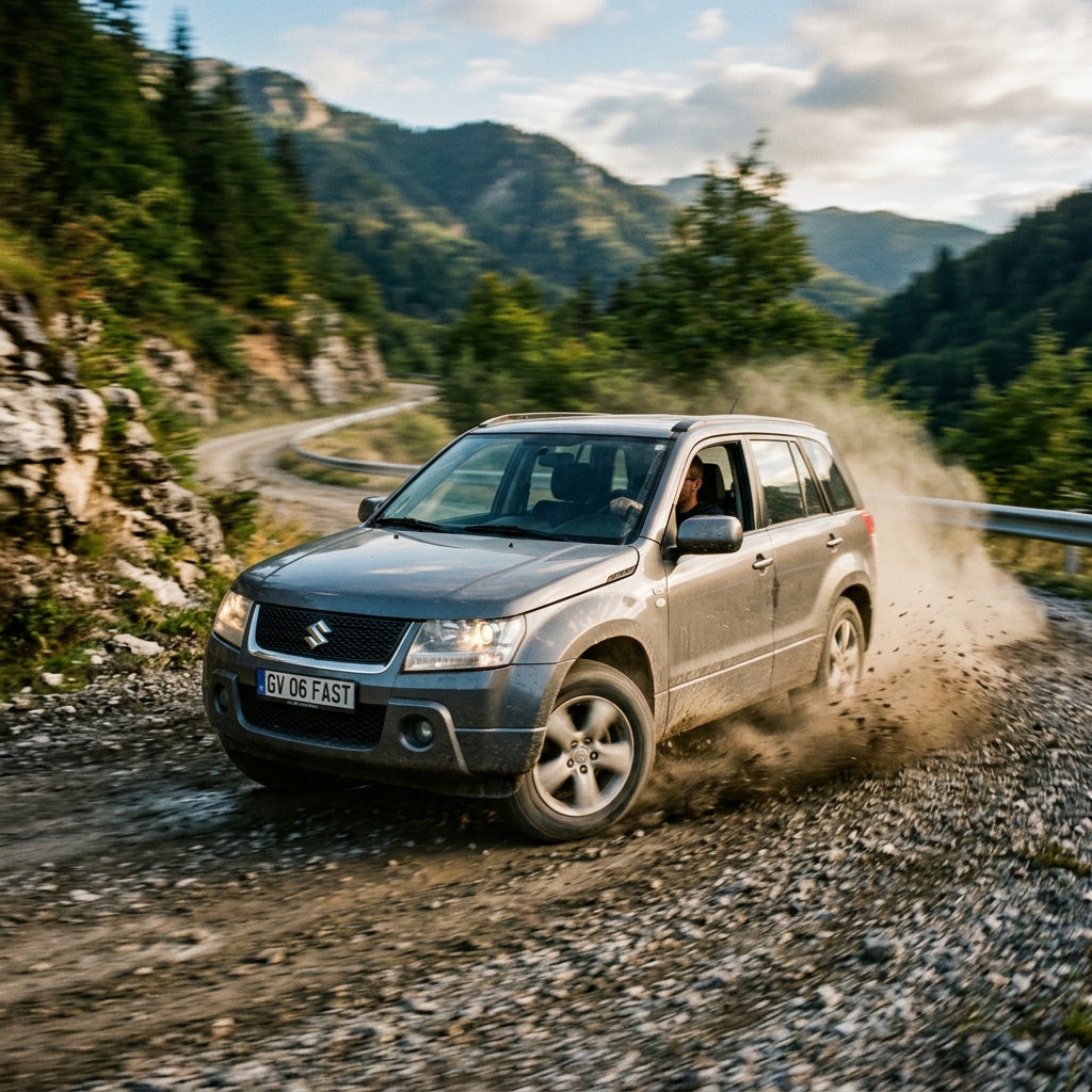 Action Shot: Suzuki Grand Vitara Driving Fast