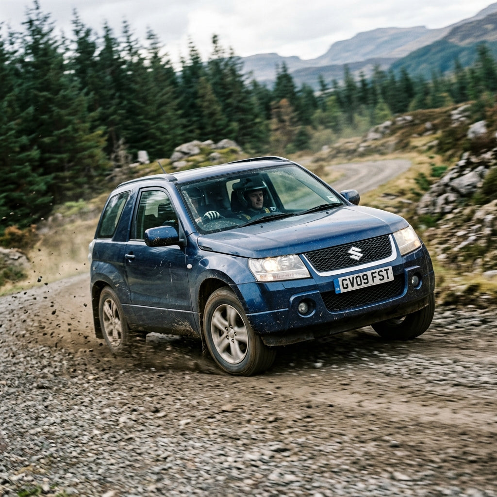 Action Shot: Suzuki Grand Vitara Driving Fast