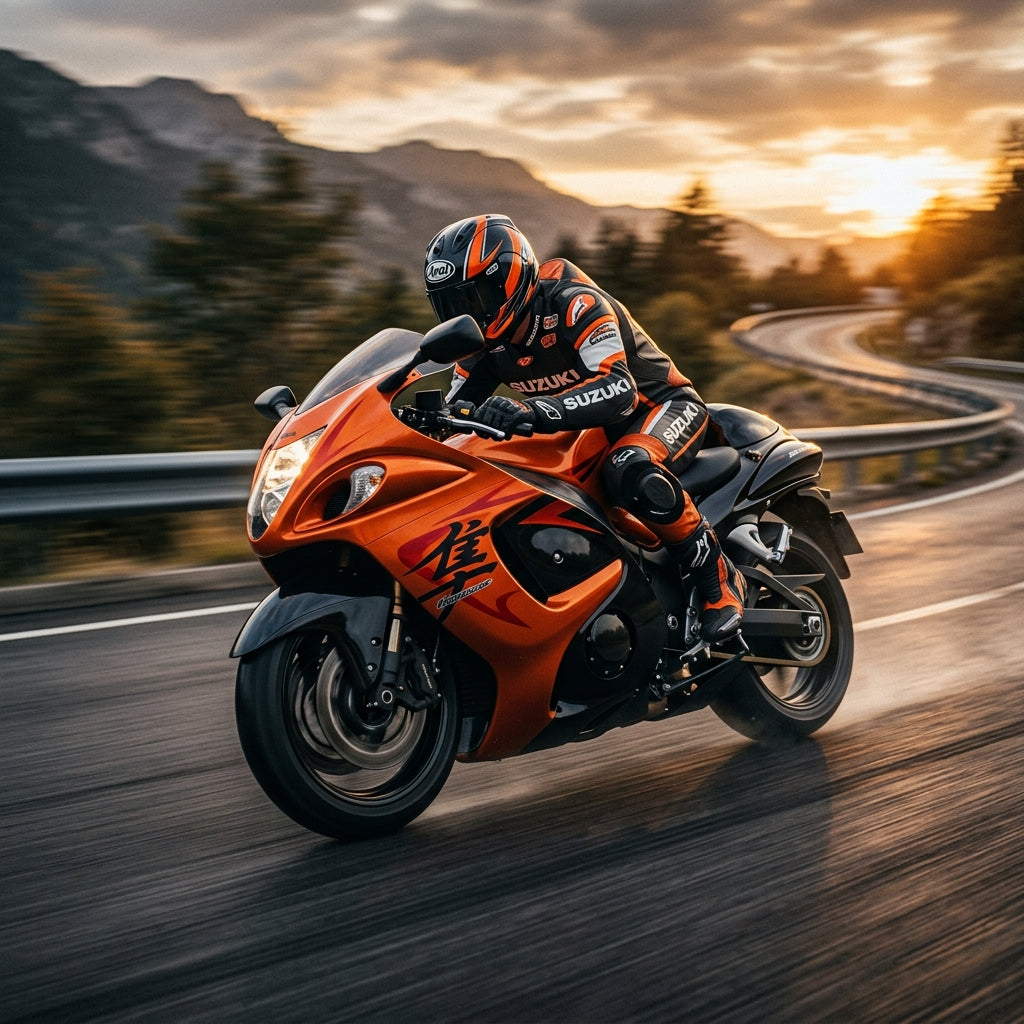 Action Shot: Suzuki Hayabusa Driving Fast