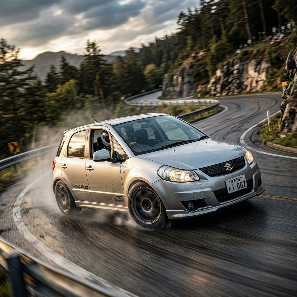 Action Shot: Suzuki SX4 Driving Fast