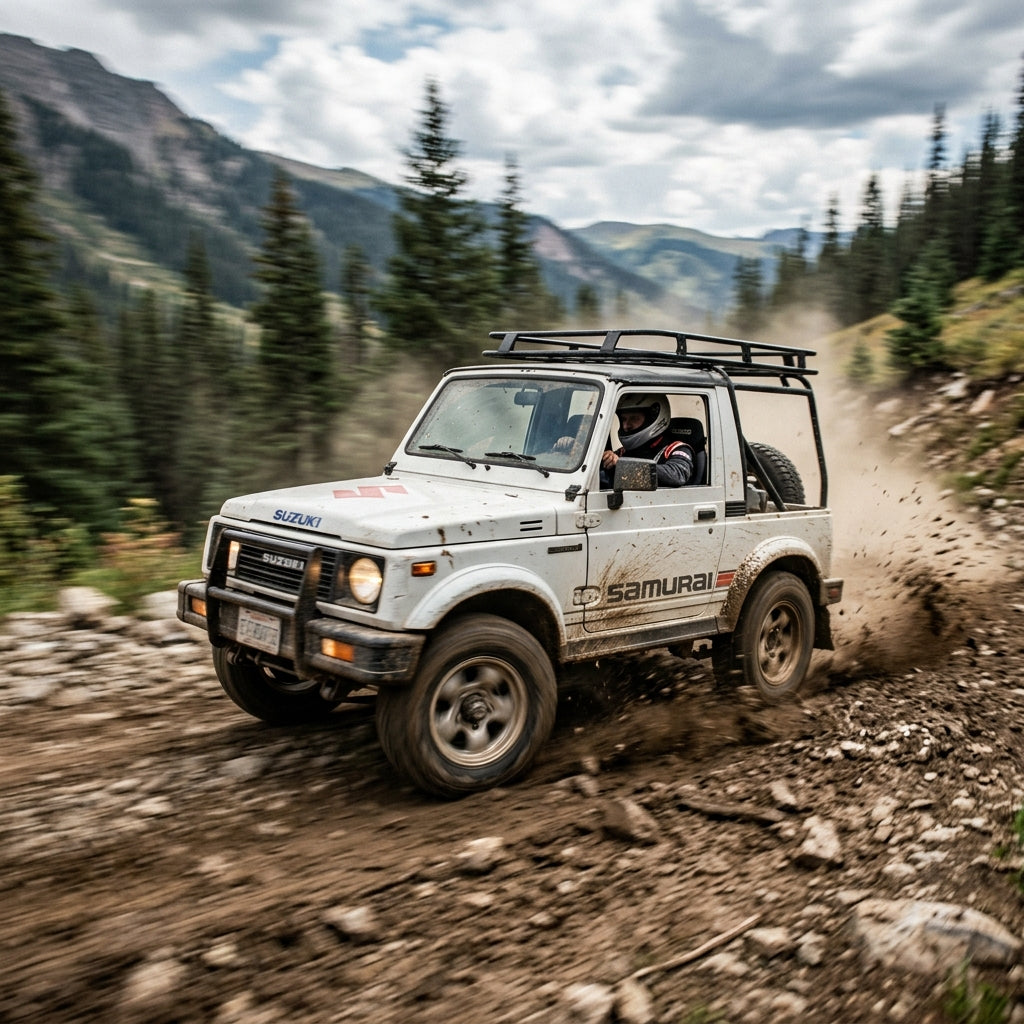 Action Shot: Suzuki Samurai Driving Fast