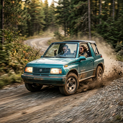 Action Shot: Suzuki Sidekick Driving Fast
