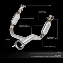 Exhaust Y-Pipe Catalytic Converter for Tahoe Yukon Suburban (2007-2009) with 4.8L 5.3L 6.0L Engines