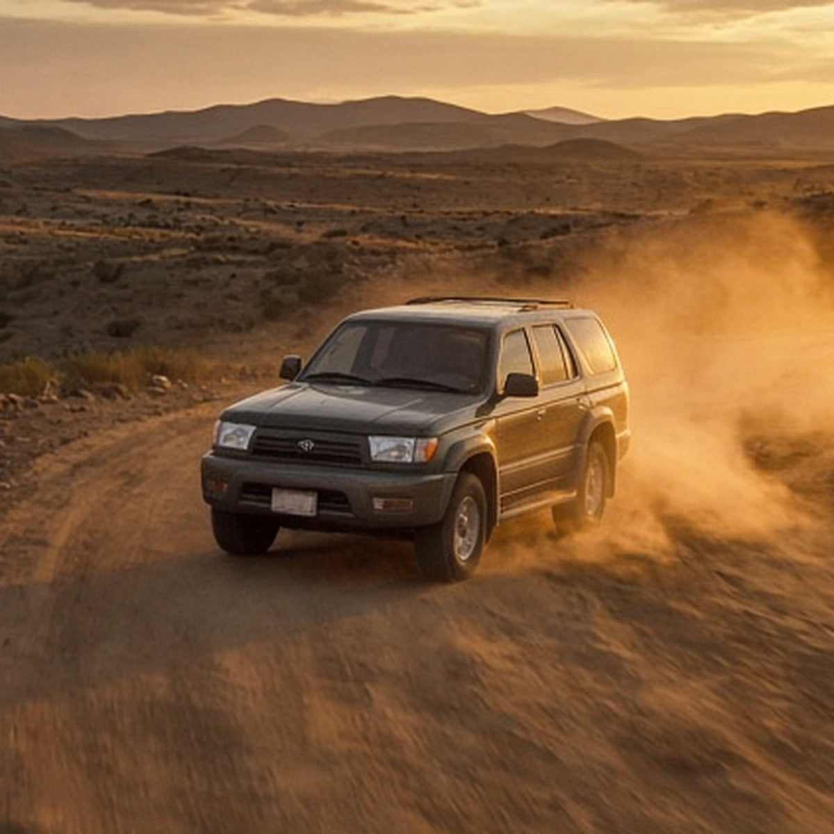 Cold Air Intake W/Heat Shield For Toyota Tacoma/ 4 Runner (1999-2004) with 3.4L V6 Engine Black - Toyota 4Runner 1999-2004 driving fast