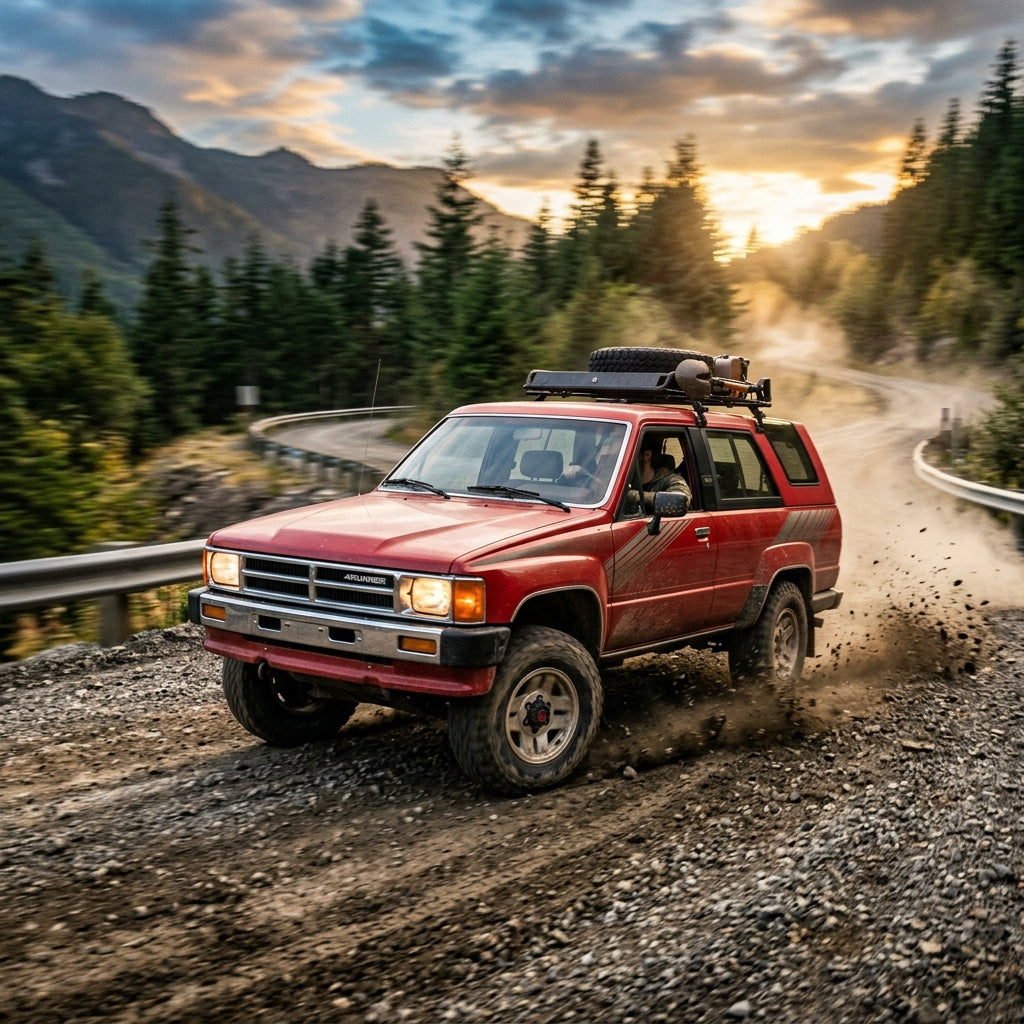 Action Shot: Toyota 4Runner, Pickup Driving Fast