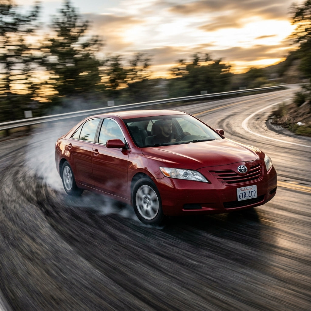Action Shot: Toyota Avalon,Camry Driving Fast