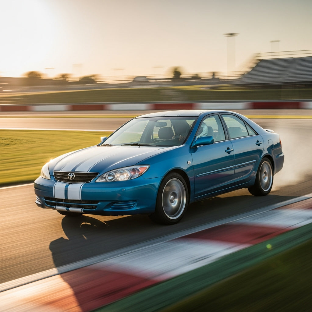 Action Shot: Toyota Camry Driving Fast