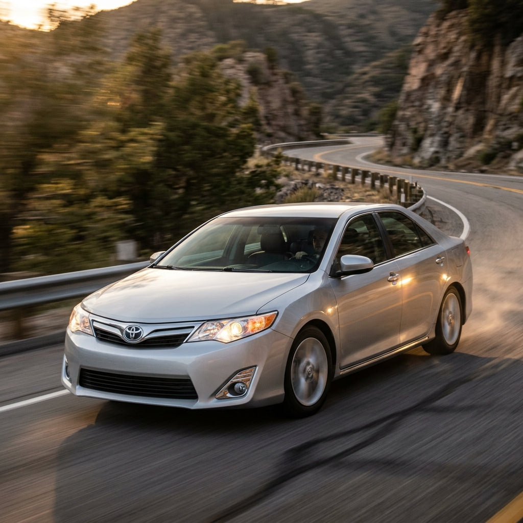 Action Shot: Toyota Camry Driving Fast