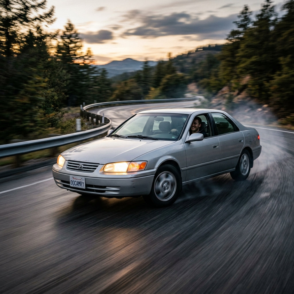 Action Shot: Toyota Camry Driving Fast