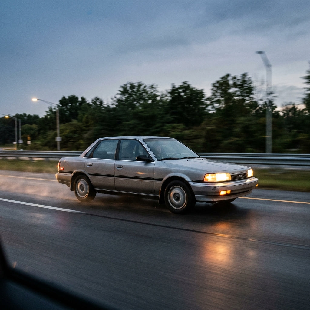 Action Shot: Toyota Camry Driving Fast