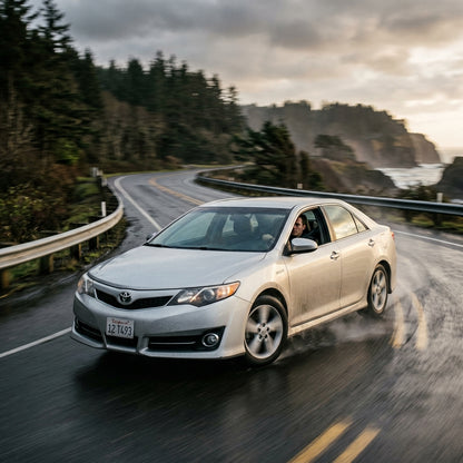 Action Shot: Toyota Camry Driving Fast