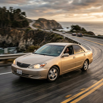 Action Shot: Toyota Camry Driving Fast
