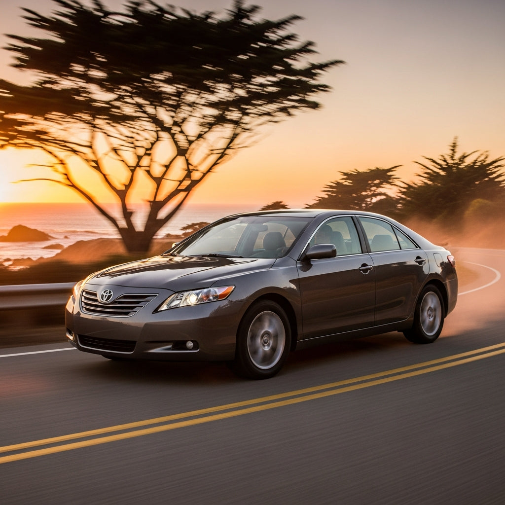 Action Shot: Toyota Camry Driving Fast