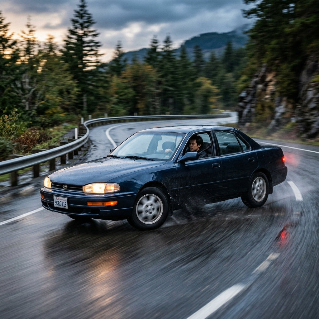 Action Shot: Toyota Camry Driving Fast