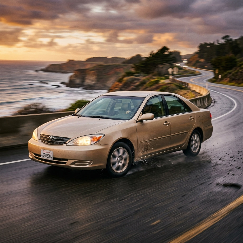 Action Shot: Toyota Camry Driving Fast