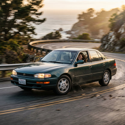 Action Shot: Toyota Camry Driving Fast
