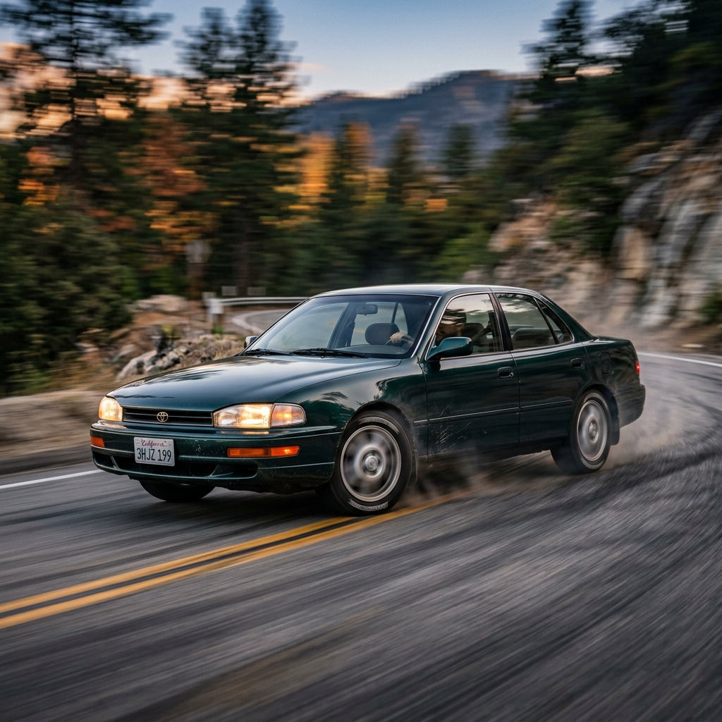 Action Shot: Toyota Camry Driving Fast