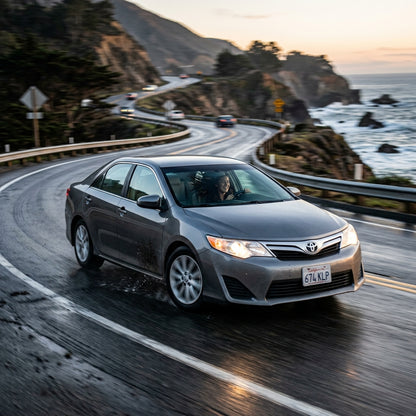 Action Shot: Toyota Camry Driving Fast