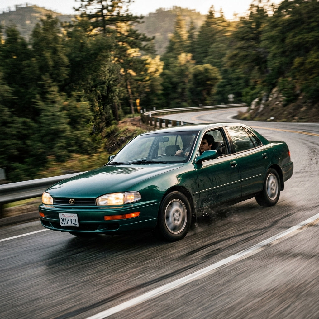 Action Shot: Toyota Camry Driving Fast