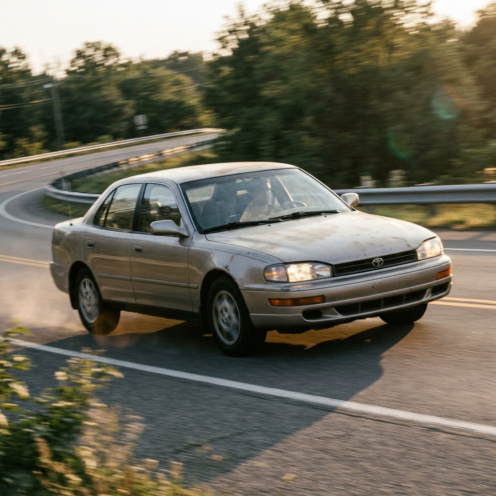 Action Shot: Toyota Camry Driving Fast