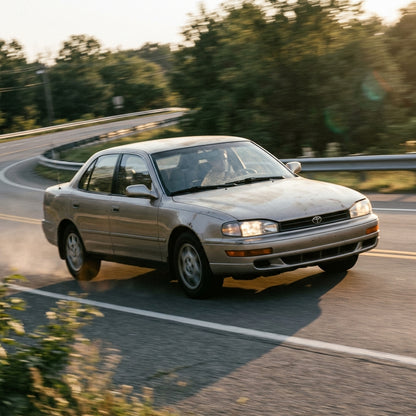 Action Shot: Toyota Camry Driving Fast
