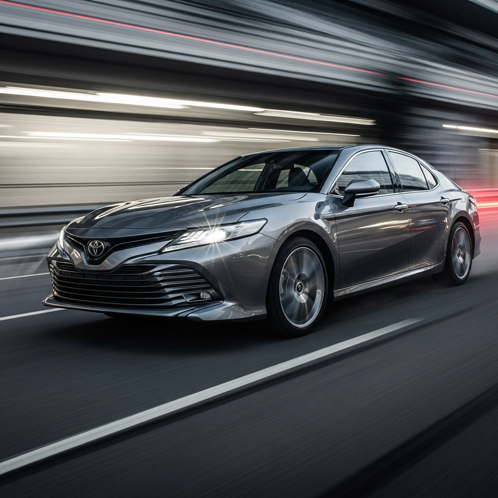 Action Shot: Toyota Camry Driving Fast
