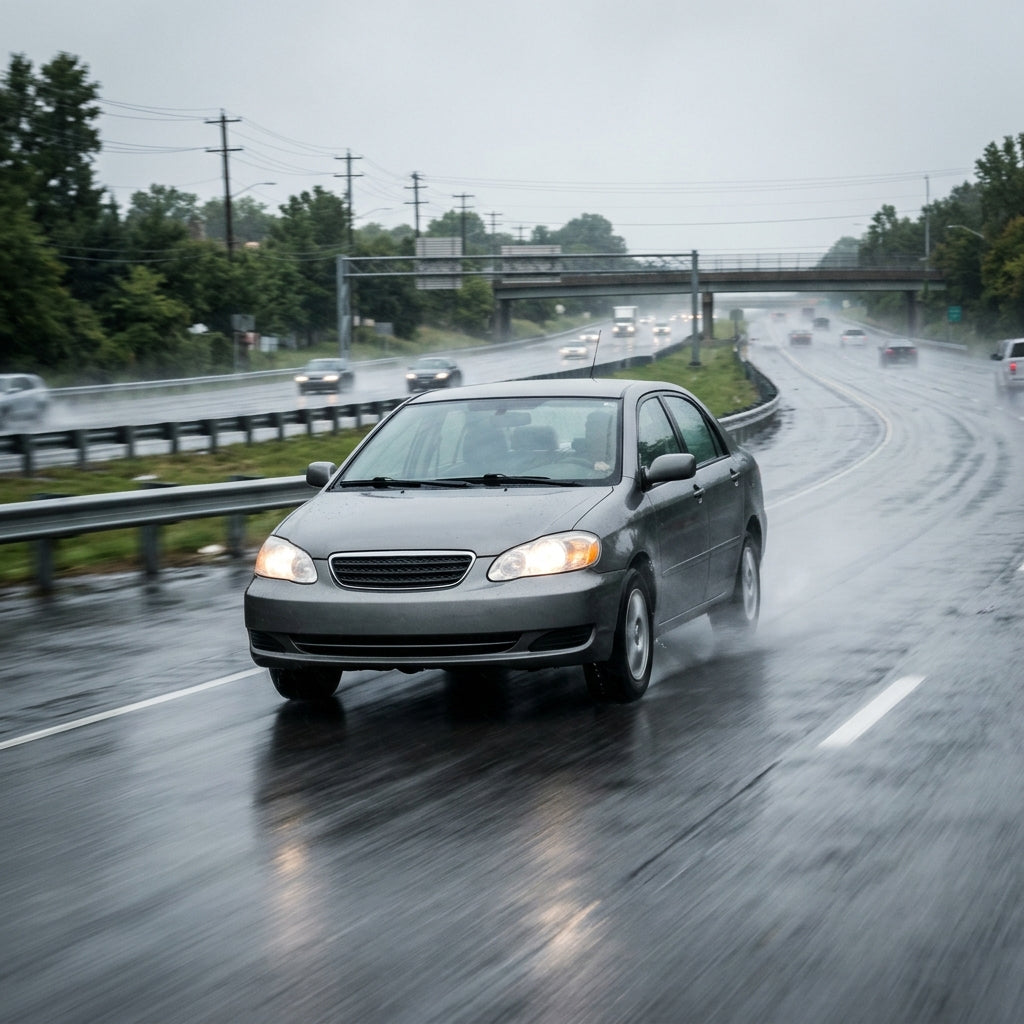Action Shot: Toyota Camry Driving Fast