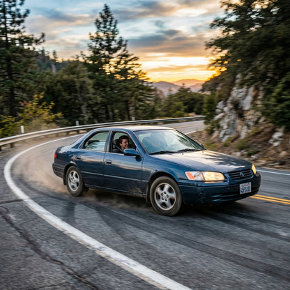 Action Shot: Toyota Camry Driving Fast