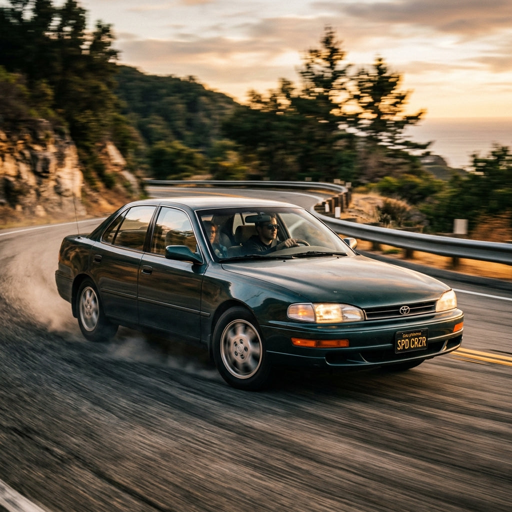 Action Shot: Toyota Camry Driving Fast