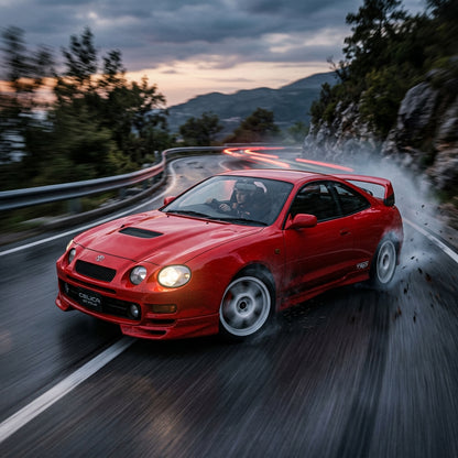 Action Shot: Toyota Celica Driving Fast
