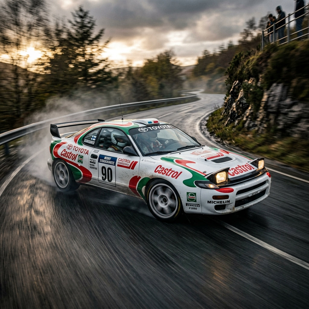 Action Shot: Toyota Celica Driving Fast