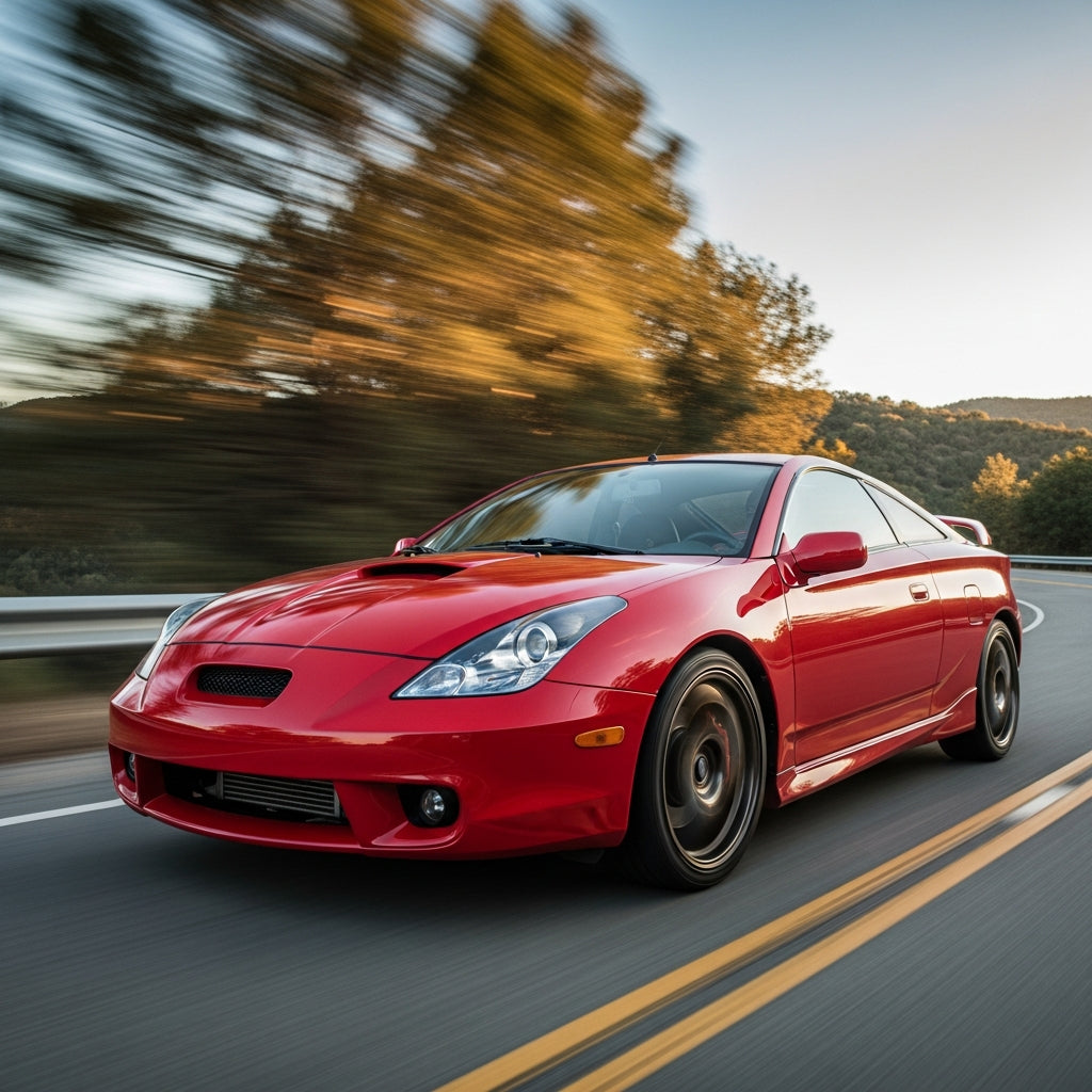 Action Shot: Toyota Celica, MR2 Driving Fast