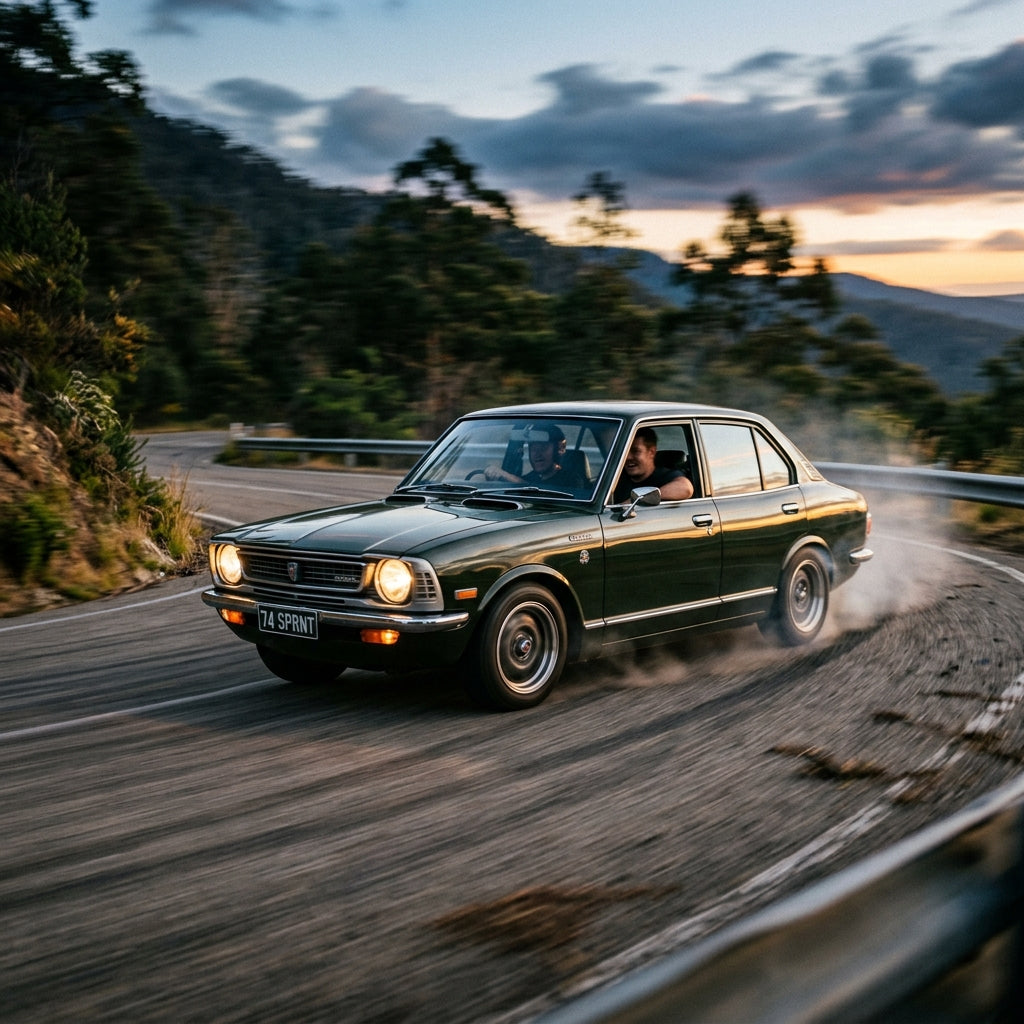 Action Shot: Toyota Corolla Driving Fast