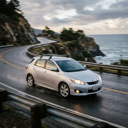 Action Shot: Toyota Corolla,Matrix Driving Fast