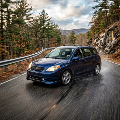 Action Shot: Toyota Corolla,Matrix Driving Fast