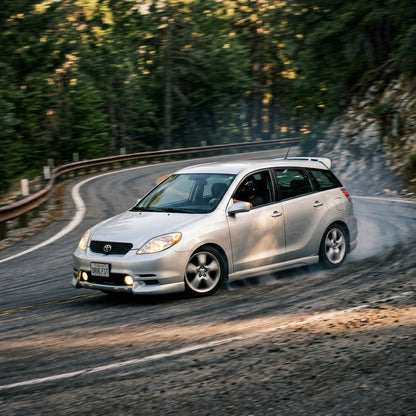 Action Shot: Toyota Corolla,Matrix Driving Fast
