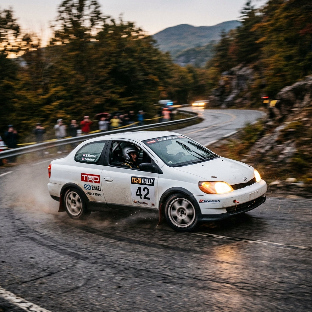 Action Shot: Toyota Echo Driving Fast