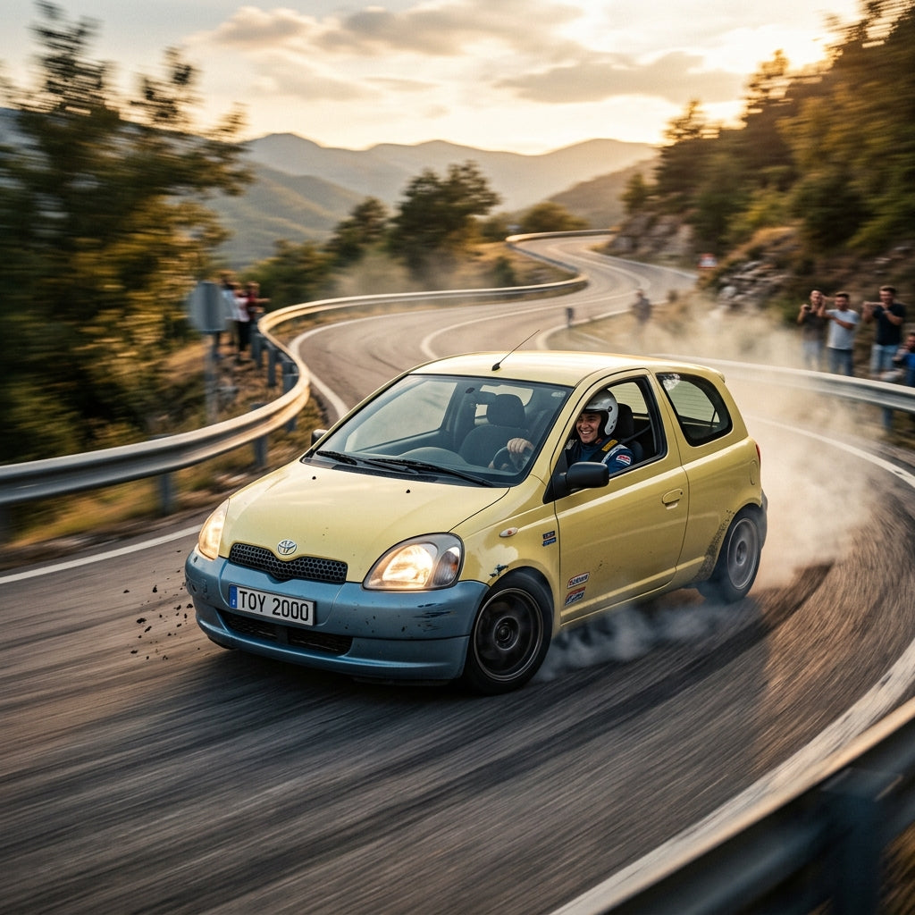 Action Shot: Toyota Echo Driving Fast