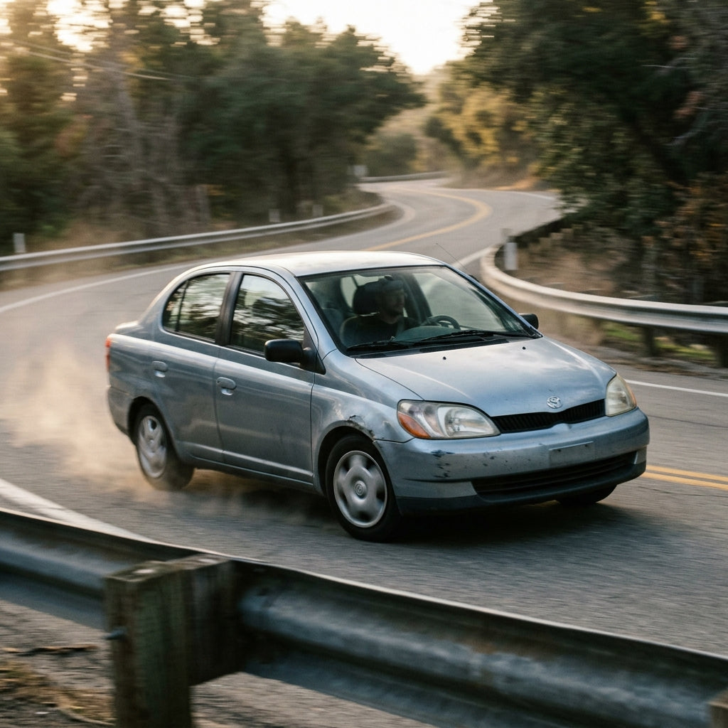 Action Shot: Toyota Echo Driving Fast