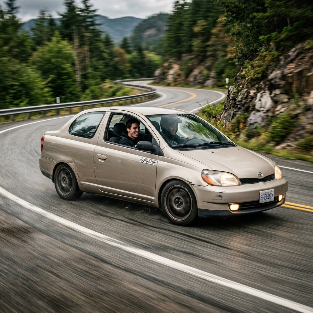 Action Shot: Toyota Echo Driving Fast