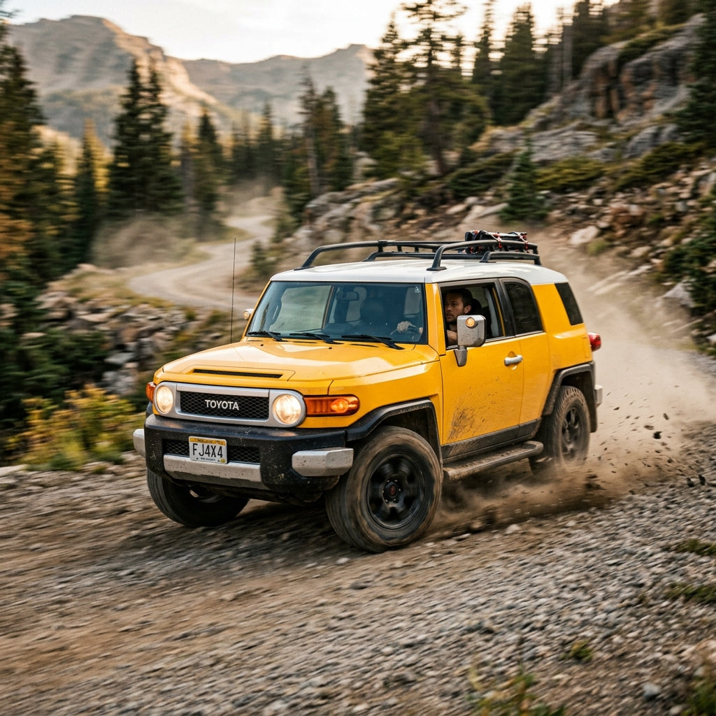 Action Shot: Toyota FJ Cruiser Driving Fast