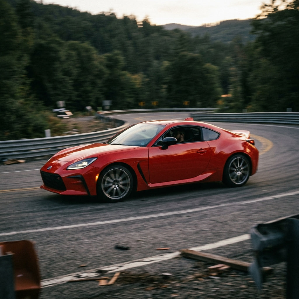 Action Shot: Toyota GR86 Driving Fast