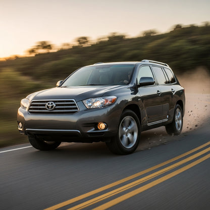 Action Shot: Toyota Highlander Driving Fast