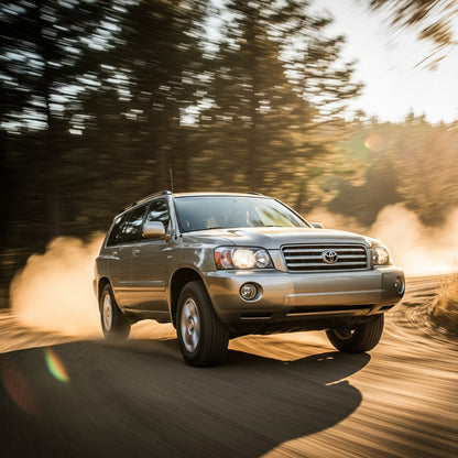 Action Shot: Toyota Highlander Driving Fast