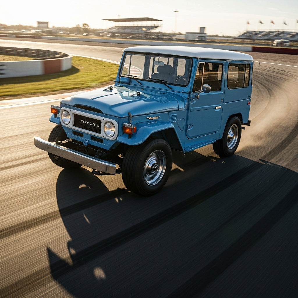 Action Shot: Toyota Land Cruiser Driving Fast