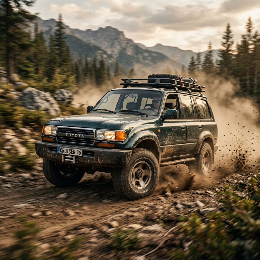 Action Shot: Toyota Land Cruiser Driving Fast