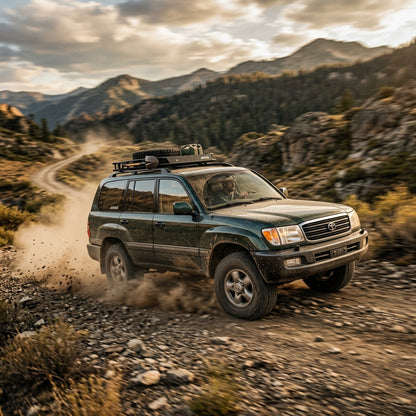 Action Shot: Toyota Land Cruiser Driving Fast