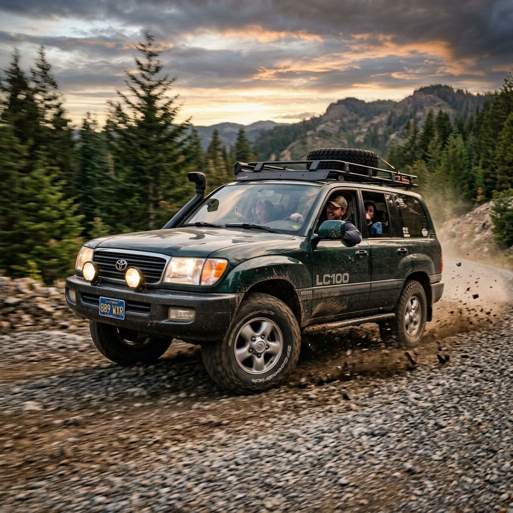 Action Shot: Toyota Land Cruiser Driving Fast