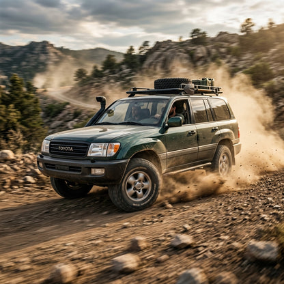 Action Shot: Toyota Land Cruiser Driving Fast