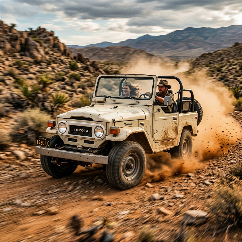 Action Shot: Toyota Land Cruiser Driving Fast